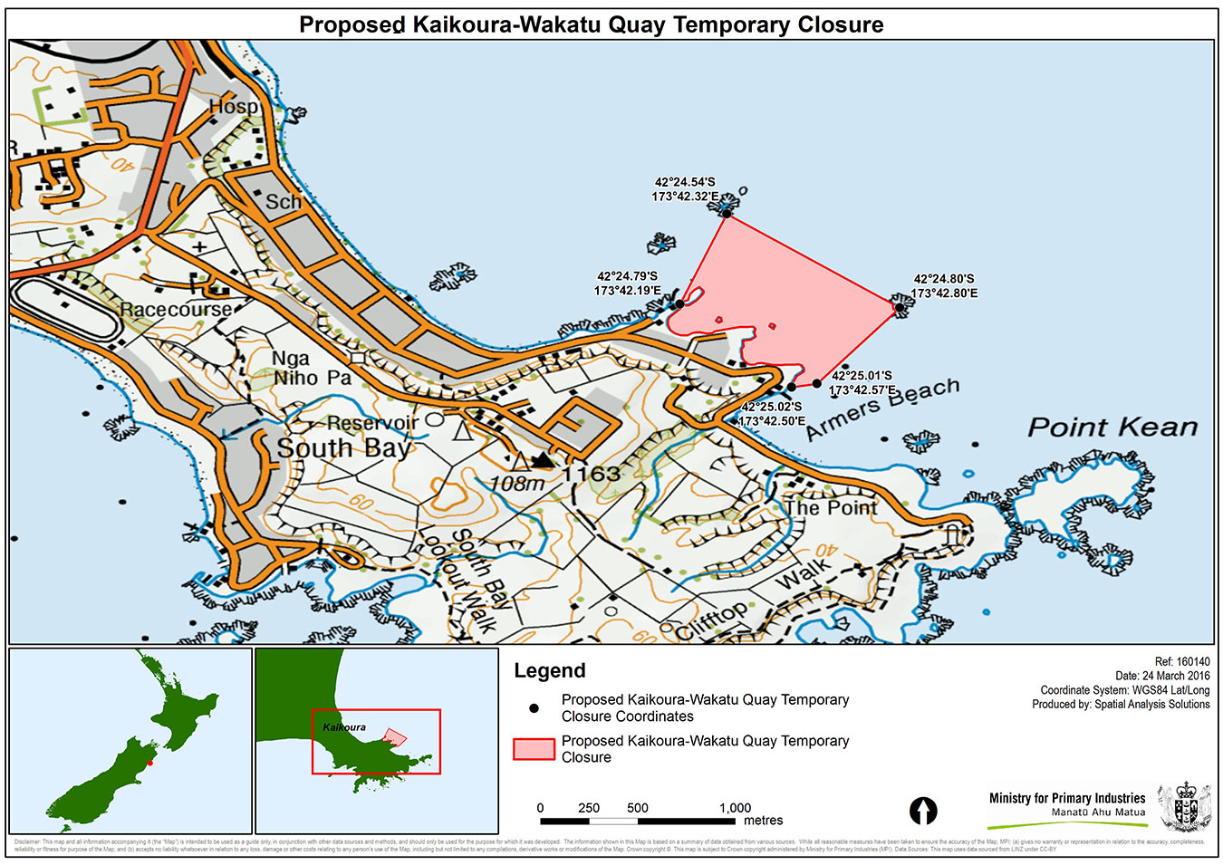 Proposed Further Temporary Fishing Closure At Wakatu Quay Kaikoura 