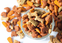 pet biscuits in a bowl