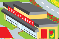 supermarket building entrance
