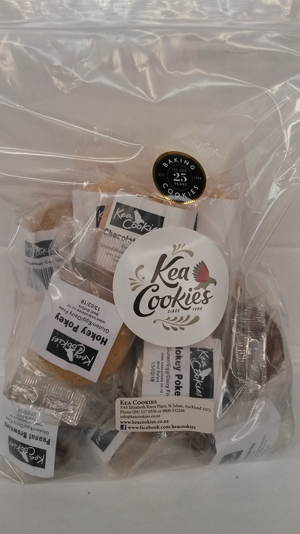 20 Twin packs of Kea Cookies – 10 flavours ( Contains 20 packets of 2 x Cookies in 10 various flavours)