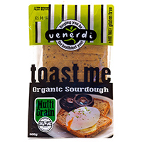 Packet of Venerdi brand Gluten free bread