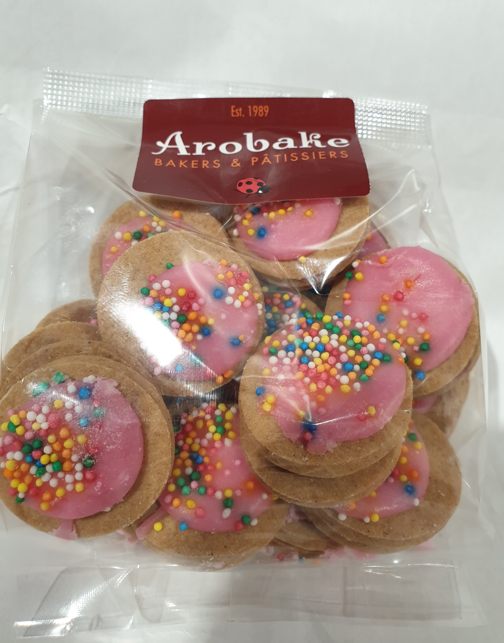 A box of Arobake brand Mini Belgium biscuits (200g)