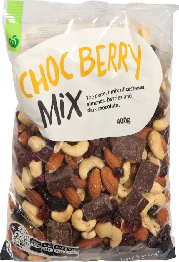 bag of Countdown brand Choc Berry Mix (400g)