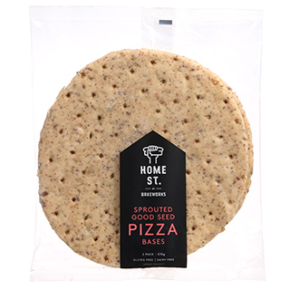 Bakeworks brand Home St Sprouted Good Seed Pizza Bases (370g)