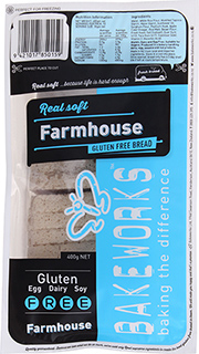 Bakeworks brand Real soft Farmhouse Loaf (400g)