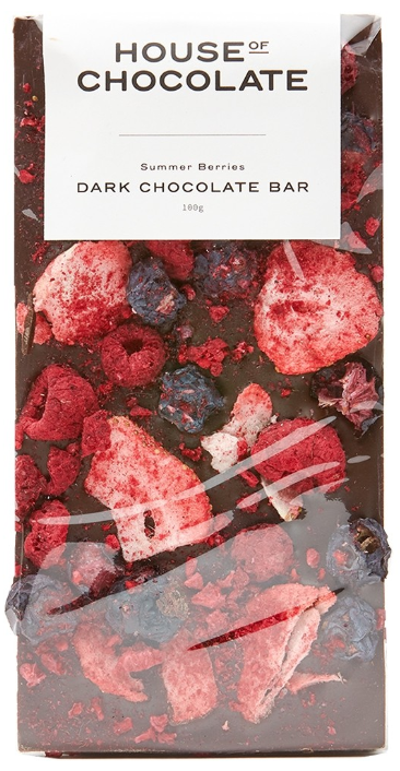 House of Chocolate brand Dark Chocolate Bar Summer Berries (96g)