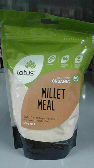 Lotus brand Organic Millet Meal (500g).