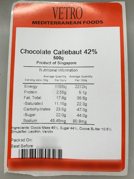 Chocolate Callebaut 42% (500g)