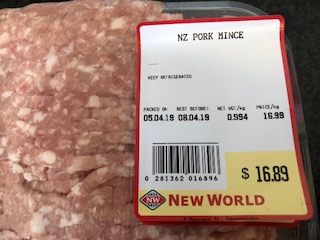 New World Dannevirke brand NZ Pork Mince (all sizes)