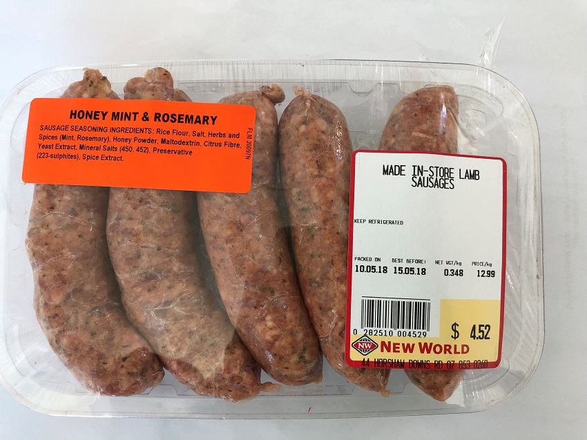 Made In-Store Lamb Sausages