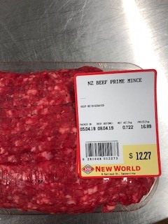 New World Dannevirke brand NZ Beef Prime Mince