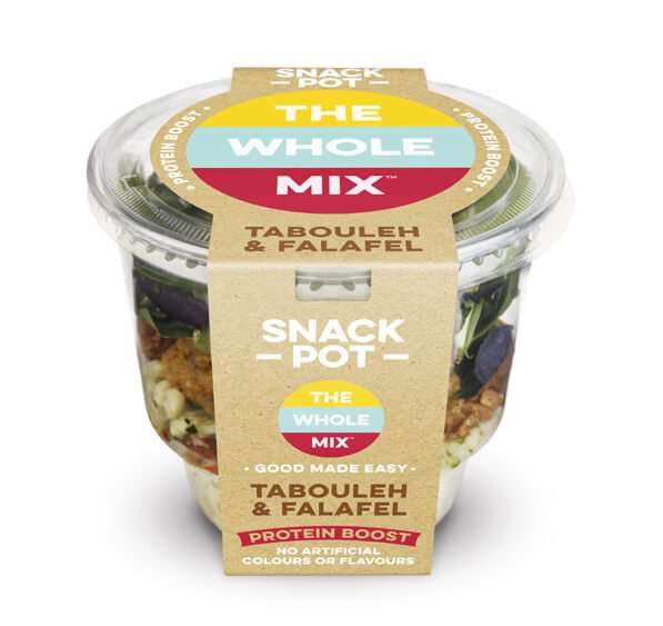 The Whole Mix brand Tabouleh and Falafel Snack Pot(150g).