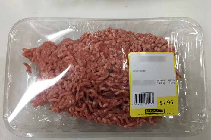 Pack of Pak'n Save brand Mince