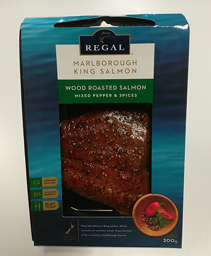 Regal Marlborough King Salmon brand Wood Roasted Salmon Mixed Pepper & Spices (200g)
