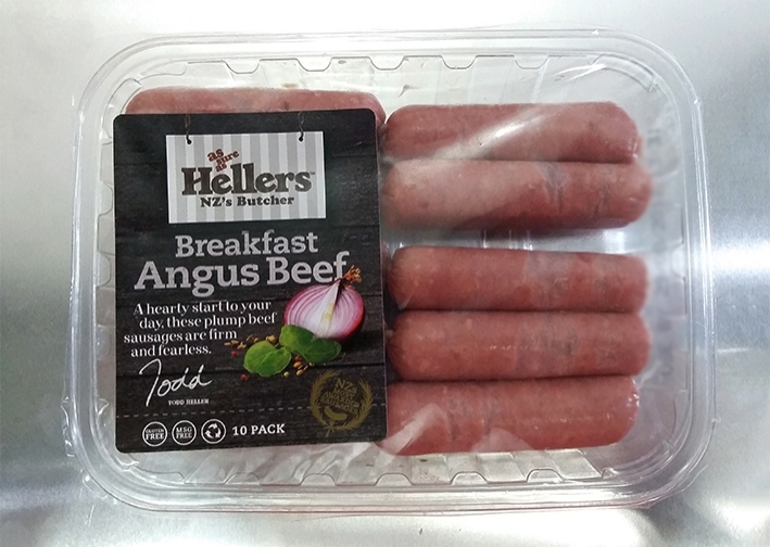 Hellers brand Breakfast Angus Beef Sausages(10 Pack)