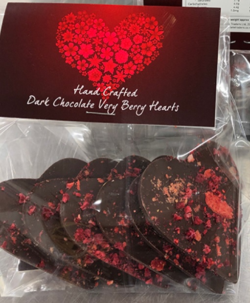 Small Dark Chocolate Very Berry Hearts (140g)