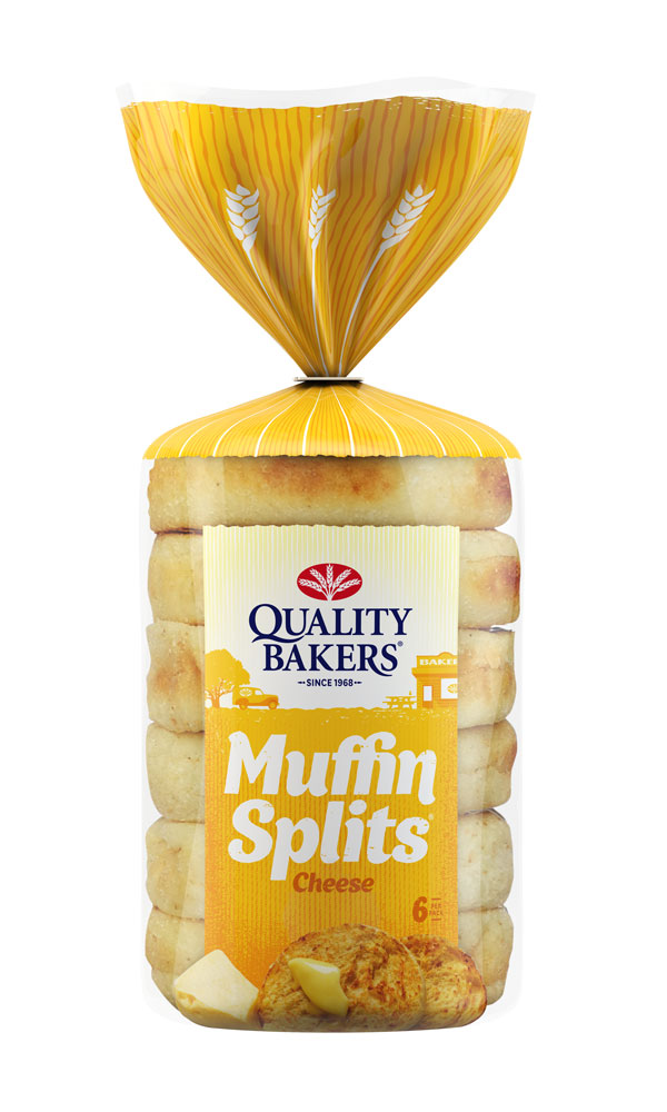 Image of Quality Baker Cheese Muffin Splits in plastic bag