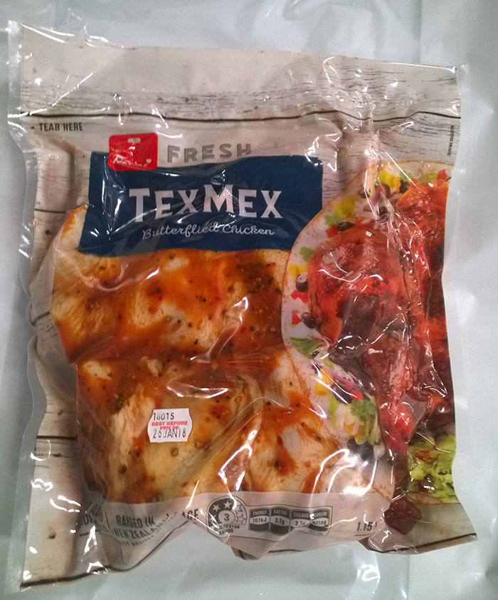 Pams brand Tex Mex Butterflied Chicken (1.15 kg).