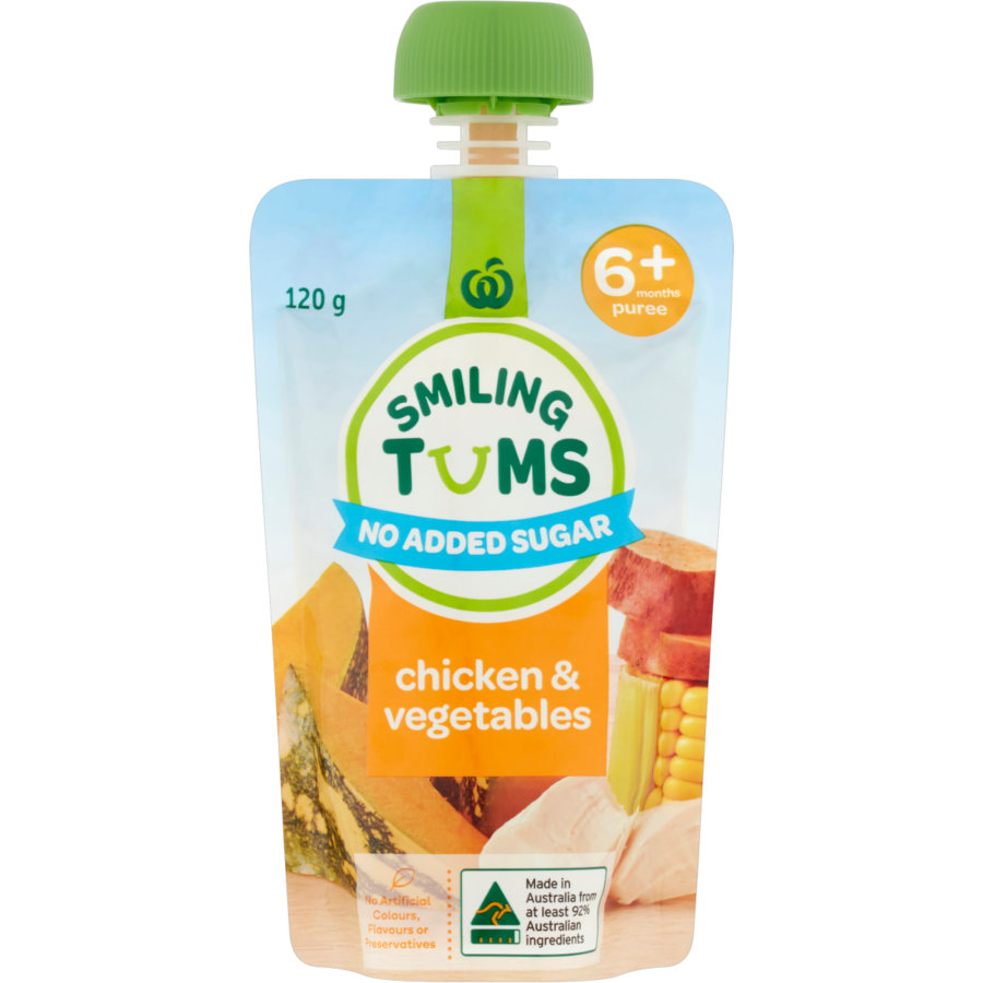 Smiling Tums squeezable pouch (120g)