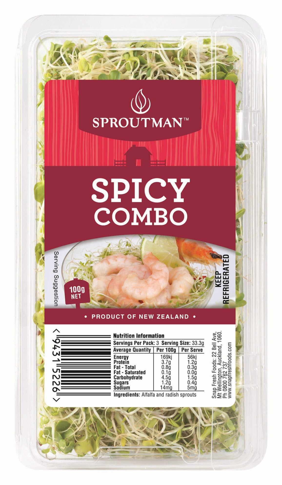 Sproutman Spicy Combo (100g)