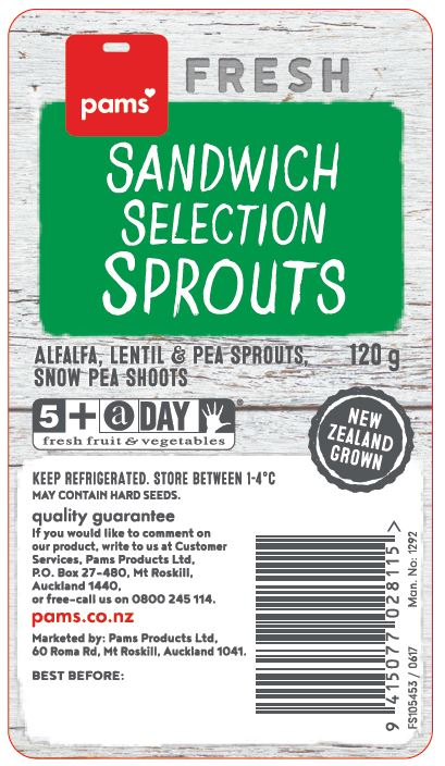 Pams Sprouts Sandwich Selection (120g)