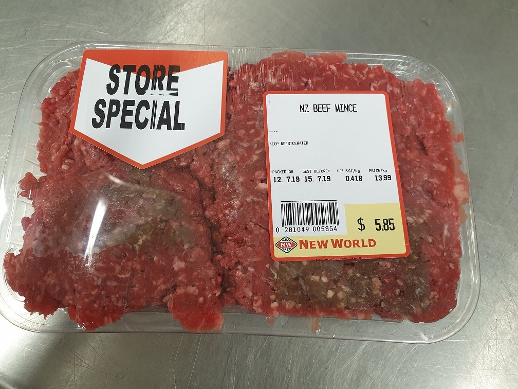 New World Te Puke brand NZ Beef Mince