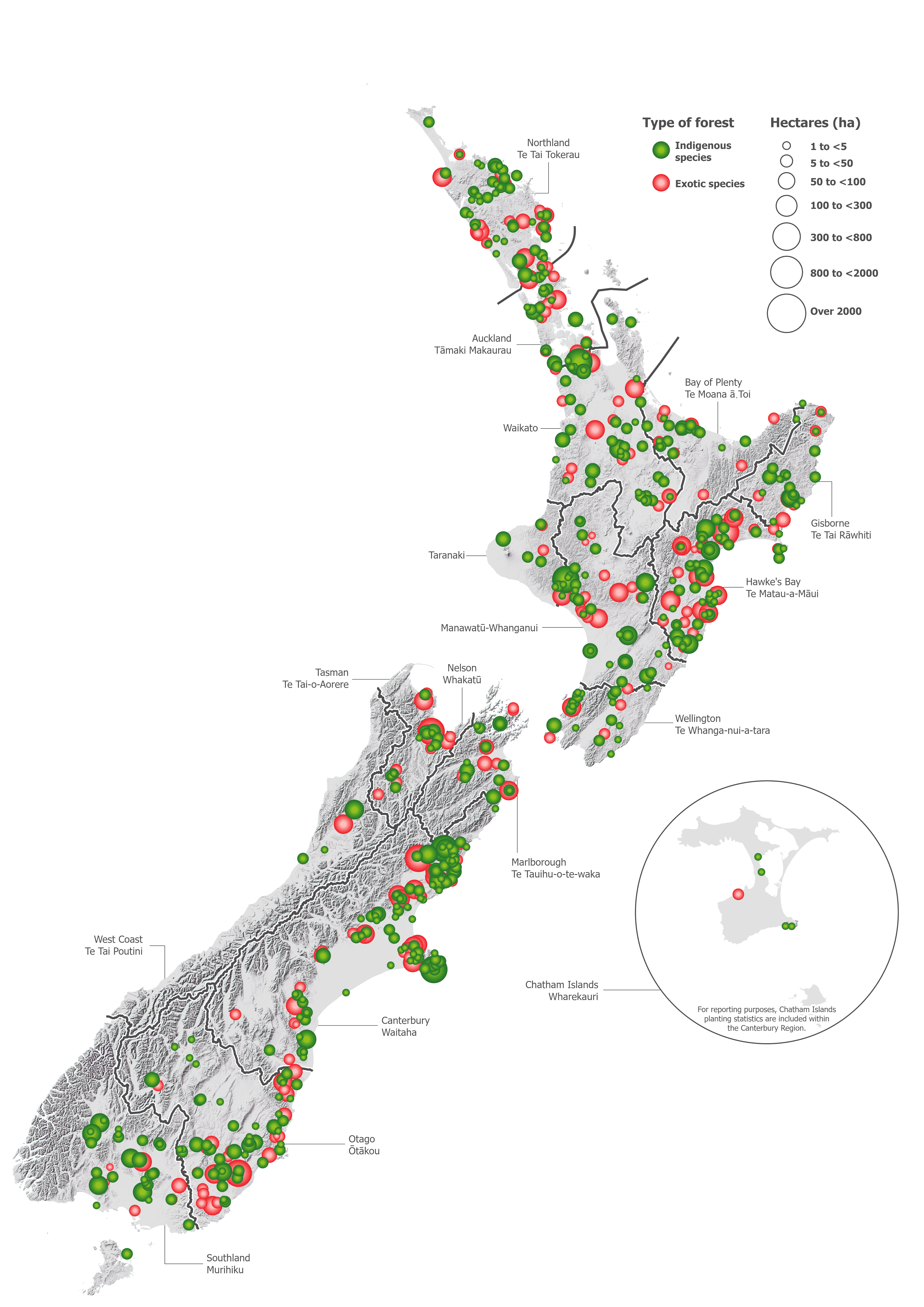 Map of approved One Billion Trees applications as at 11 November 2020