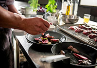 chef preparing SILERE alpine origin merino meat