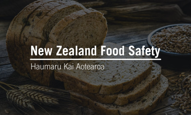 New Zealand Food Safety logo overlaid on sliced bread.